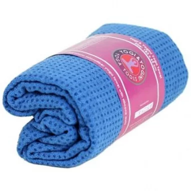 Yoga Handtuch rutschfest mit Silikonnoppen blau