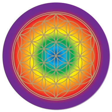Chakra 20,5cm Aufkleber Blume des Lebens