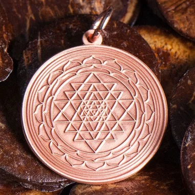 Anhänger Shri Yantra aus Kupfer 30 mm