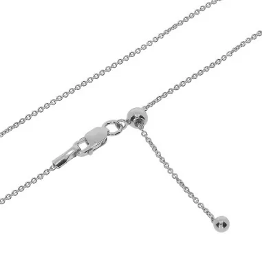 Ankerkette 0,8mm Silber - stufenlos verstellbar