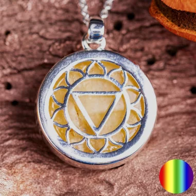 Solarplexus-Chakra Kette mit Citrin