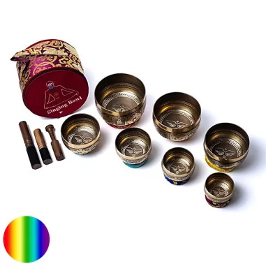 Chakra-Klangschalen-Set - Buddha-Augen