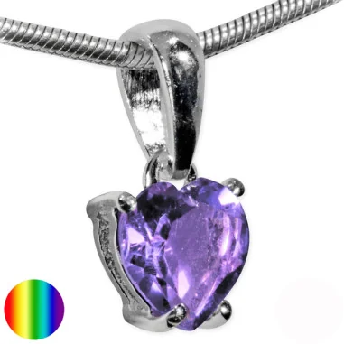Anhänger Herz Amethyst Silber