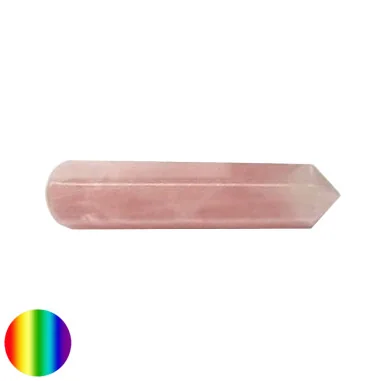 Massagestab - Rosenquarz kurz